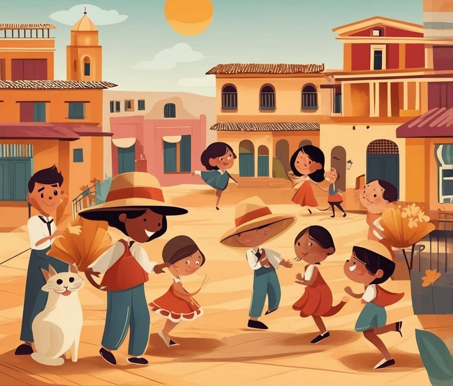Grupo multicultural aprendiendo
